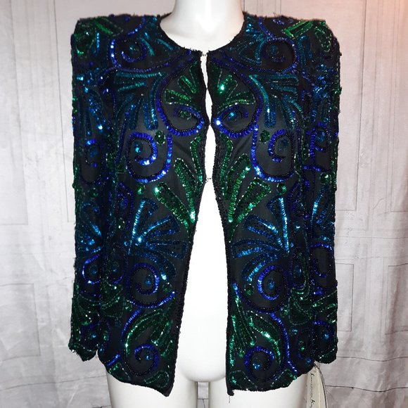 Jackets & Blazers - Laurence Kazar Holiday Sequin jacket  size m